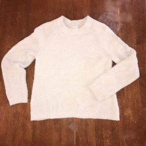 White fuzzy sweater, target, size small